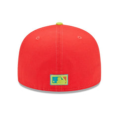 Athletics 40th Anniversary Lava Highlighter Combo 59FIFTY Fitted Hat Red/Neon Green