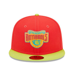 Washington Nationals 2008 Inaugural Season Lava Highlighter Combo 59FIFTY Fitted Hat Red/Neon Green