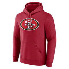 San Francisco 49ers Team Authentic Personalized Name & Number Pullover Hoodie - Scarlet for sale