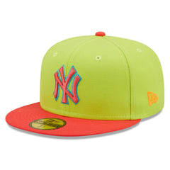 New York Yankees Cyber Highlighter 59FIFTY Fitted Hat Green/Red
