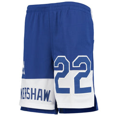 Clayton Kershaw Los Angeles Dodgers Youth Pandemonium Name & Number Shorts Royal