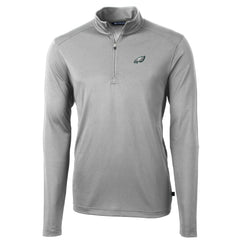 Philadelphia Eagles Cutter & Buck Big & Tall Virtue Eco Pique Quarter-Zip Pullover Jacket - Gray on sale