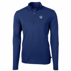 Indianapolis Colts Cutter & Buck Big & Tall Virtue Eco Pique Quarter-Zip Pullover Jacket - Royal on sale