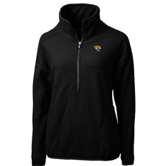 Jacksonville Jaguars Cutter & Buck Women's Cascade Eco Sherpa Fleece Half-Zip Pullover Jacket - Black online
