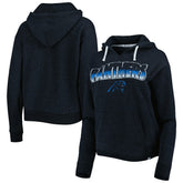 Carolina Panthers '47 Women's Color Rise Kennedy Notch Neck Pullover Hoodie - Black for sale