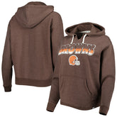 Cleveland Browns '47 Women's Color Rise Kennedy Pullover Hoodie - Brown discount