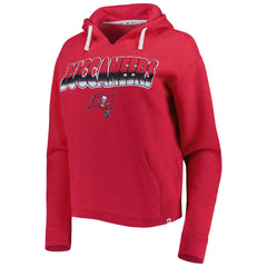 Tampa Bay Buccaneers '47 Women's Color Rise Kennedy Notch Neck Pullover Hoodie - Red on sale
