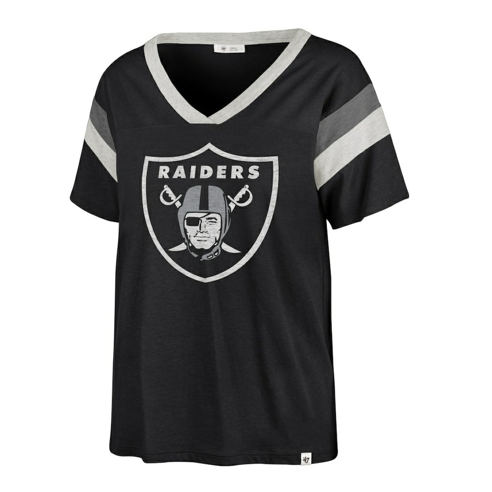 Las Vegas Raiders '47 Women's Phoenix V-Neck T-Shirt - Black on sale
