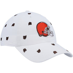 Cleveland Browns '47 Women's Confetti Clean Up Logo Adjustable Hat - White discount