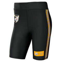 Pittsburgh Steelers WEAR by Erin Andrews Women's Biker Shorts - Black on sale