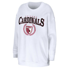 Arizona Cardinals WEAR by Erin Andrews Women's Oversized Pullover Sweatshirt - White outlet