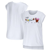 Chicago Bears WEAR by Erin Andrews Women's Greetings From Muscle T-Shirt - White discount