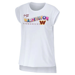 Washington Commanders WEAR by Erin Andrews Women's Greetings From Muscle T-Shirt - White online