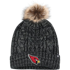 Arizona Cardinals '47 Women's Meeko Cuffed Knit Hat with Pom - Black cheap