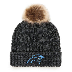 Carolina Panthers '47 Women's Meeko Cuffed Knit Hat with Pom - Black for sale
