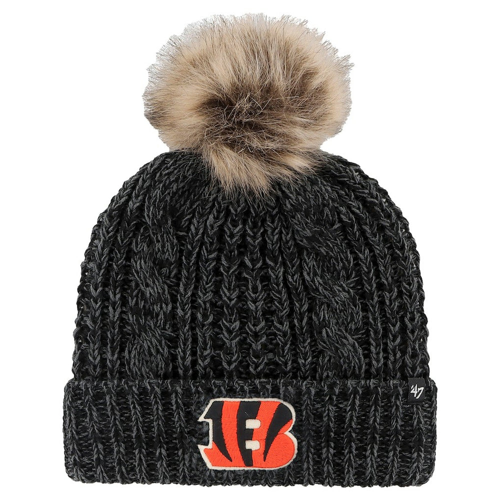 Cincinnati Bengals '47 Women's Meeko Cuffed Knit Hat with Pom - Black outlet