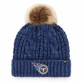 Tennessee Titans '47 Women's Meeko Cuffed Knit Hat with Pom - Navy on sale