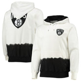 Brooklyn Nets FISLL Double Dribble Dip-Dye Pullover Hoodie - Oatmeal online