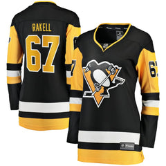 Rickard Rakell Pittsburgh Penguins Women's Fanatics Home Breakaway Player Jersey - Black Jerseys
