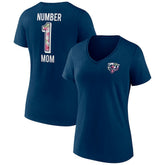 Chicago Bears Women's Plus Size Mother's Day #1 Mom V-Neck T-Shirt - Navy discount