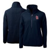 St. Louis Cardinals Cutter & Buck Women's Cascade Eco Sherpa Fleece Quarter-Zip Pullover Jacket Navy