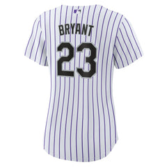 Kris Bryant Colorado Rockies Women's Replica Player Jersey White/Purple