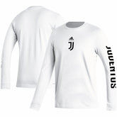 Juventus Team Crest Long Sleeve T-Shirt Discount - White