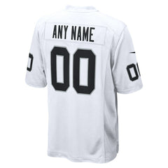 Las Vegas Raiders Youth Team Custom Game Jersey - White outlet