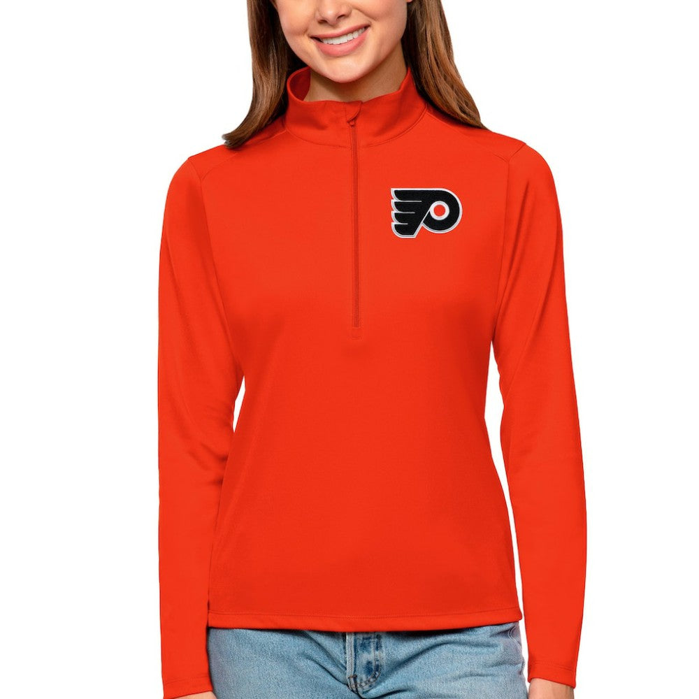 Philadelphia Flyers Antigua Women's Tribute Quarter-Zip Pullover Top - Orange Pullover