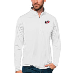 Carolina Hurricanes Antigua Tribute Quarter-Zip Pullover Top - White Pullover