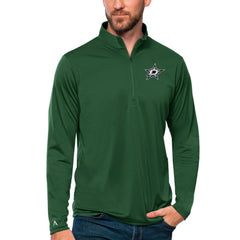 Dallas Stars Antigua Tribute Quarter-Zip Pullover Top - Forest Green Pullover
