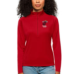 Miami Heat Antigua Women's Tribute Half-Zip Top - Cardinal outlet