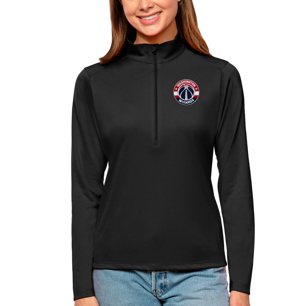 Washington Wizards Antigua Women's Tribute Half-Zip Top - Black on sale