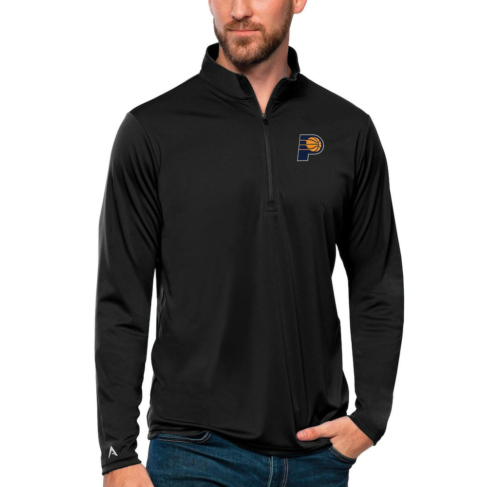 Indiana Pacers Antigua Tribute Quarter-Zip Pullover Top - Black outlet