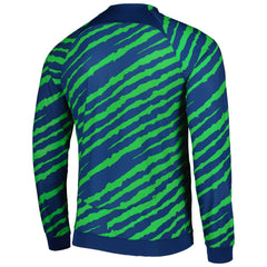 Brazil National Team 2022 Academy Pro Anthem Performance Raglan Full-Zip Jacket - Blue/Green shop