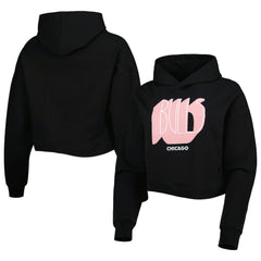 Chicago Bulls Lusso Women's Layla World Tour Cropped Pullover Hoodie sale - Black outlet