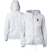 Boston Red Sox Women's Flash Forward Full-Zip Windbreaker Jacket Gray