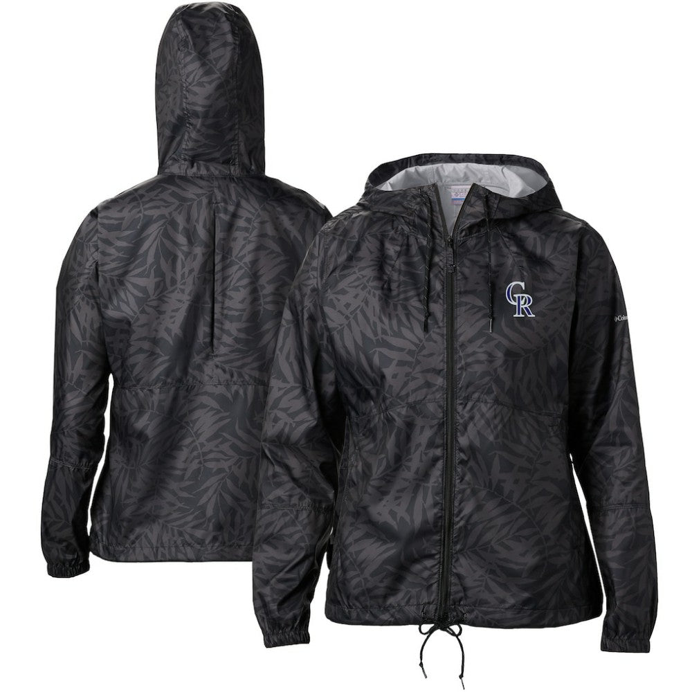 Colorado Rockies Women's Flash Forward Full-Zip Windbreaker Jacket Black
