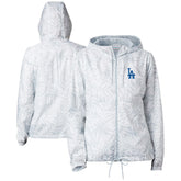 Los Angeles Dodgers Women's Flash Forward Full-Zip Windbreaker Jacket White