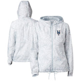 New York Mets Women's Flash Forward Full-Zip Windbreaker Jacket Gray