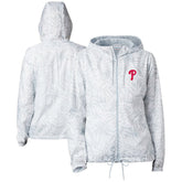 Philadelphia Phillies Women's Flash Forward Full-Zip Windbreaker Jacket Gray