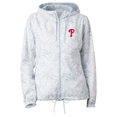 Philadelphia Phillies Women's Flash Forward Full-Zip Windbreaker Jacket Gray