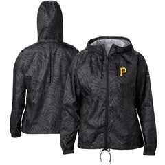 Pittsburgh Pirates Women's Team Flash Forward Full-Zip Windbreaker Jacket Black