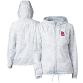 St. Louis Cardinals Women's Flash Forward Full-Zip Windbreaker Jacket Gray