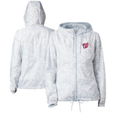 Washington Nationals Women's Flash Forward Full-Zip Windbreaker Jacket Gray