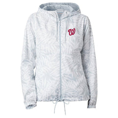 Washington Nationals Women's Flash Forward Full-Zip Windbreaker Jacket Gray