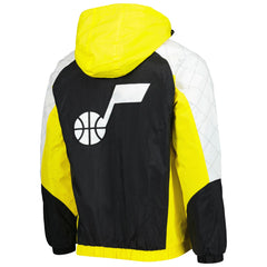 Utah Jazz Starter Body Check Raglan Hoodie Half-Zip Jacket - Gold sale