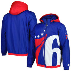 Philadelphia 76ers Starter The Triple Double Full-Zip Hoodie Jacket - Royal sale
