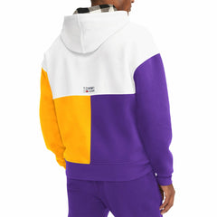 Los Angeles Lakers Tommy Jeans Andrew Split Pullover Hoodie - White/Purple for sale