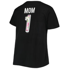 San Francisco Giants Women's Plus Size #1 Mom 2-Hit V-Neck T-Shirt Black